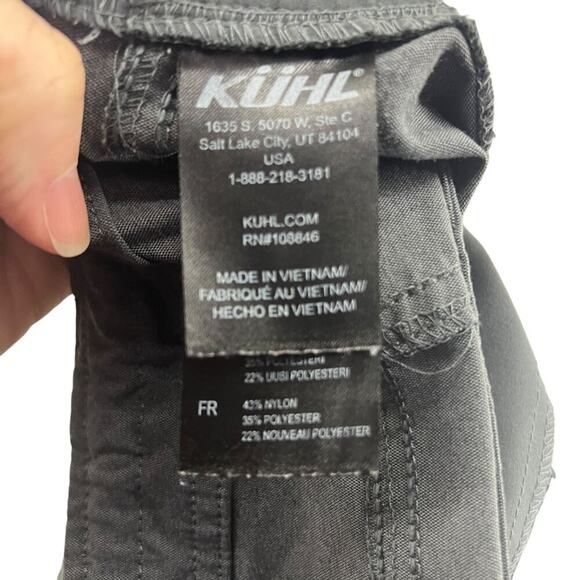 Kuhl Trekr Hiking Pants Gray Stretch Nylon Side Seam Cinch Womens 6 - Picture 3 of 5